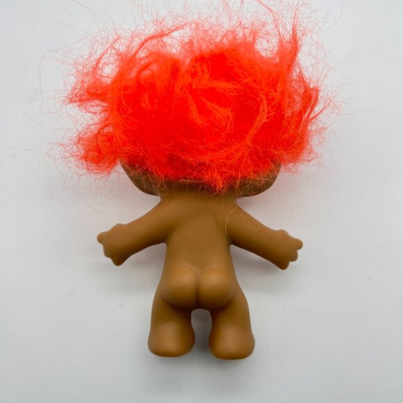 Reindeer Troll Ace Novelty Treasure Troll Orange Eyes Hair Wishstone Gem - Picture 10 of 12